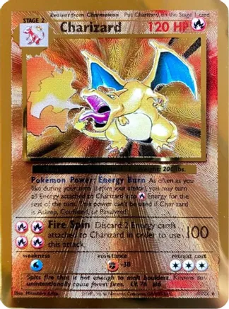 gold charizard card