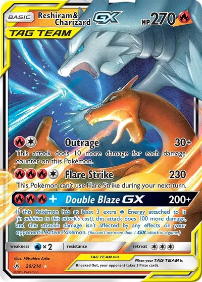 reshiram and charizard gx
